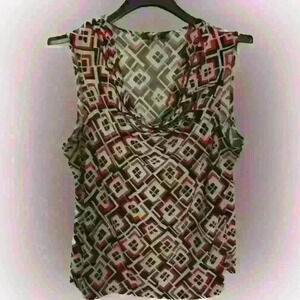 Red White Blue SHELL Blouse